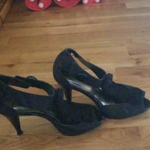 Black Strap Heels